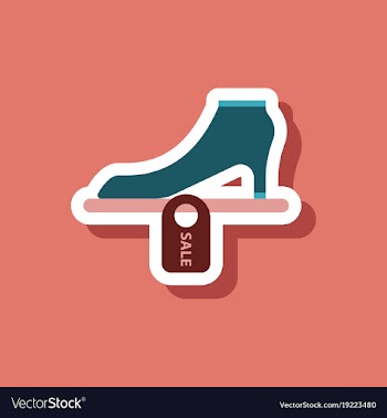 Fashion patch sale sticker shoes discounts vector image