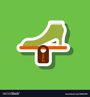 Fashion patch sale sticker shoes discounts vector image