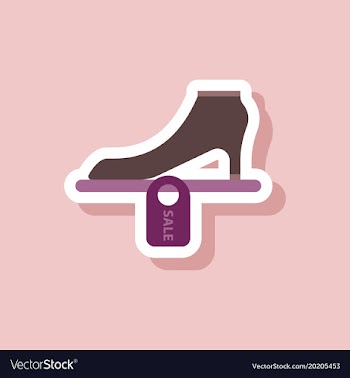 Fashion patch sale sticker shoes discounts vector image