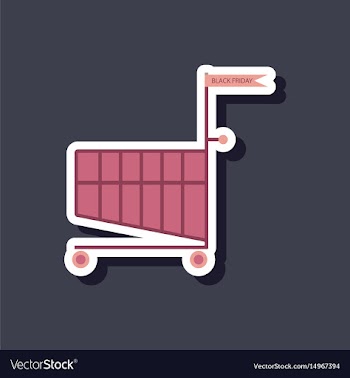 Fashion patch sale sticker shopping cart black vector image