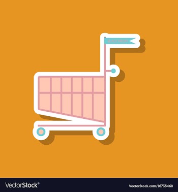 Fashion patch sale sticker shopping cart black vector image
