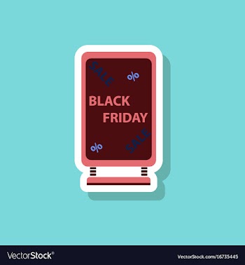 Fashion patch sale sticker signboard black friday vector image