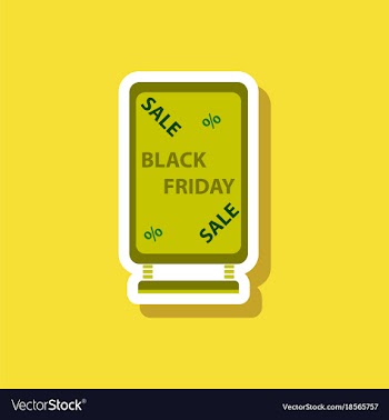 Fashion patch sale sticker signboard black friday vector image