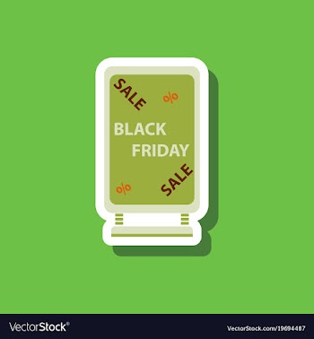 Fashion patch sale sticker signboard black friday vector image