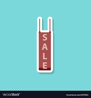 Fashion patch sale sticker signboard discount vector image