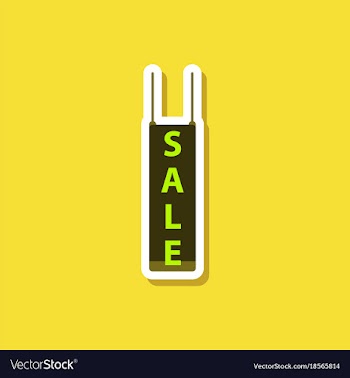 Fashion patch sale sticker signboard discount vector image