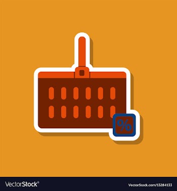 Fashion patch sale sticker supermarket basket vector image