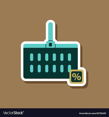 Fashion patch sale sticker supermarket basket vector image