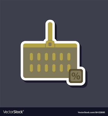 Fashion patch sale sticker supermarket basket vector image