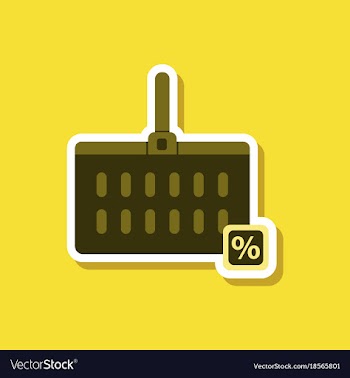 Fashion patch sale sticker supermarket basket vector image