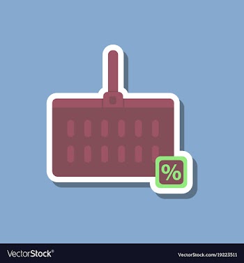 Fashion patch sale sticker supermarket basket vector image