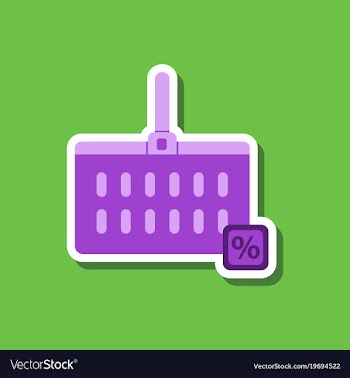 Fashion patch sale sticker supermarket basket vector image