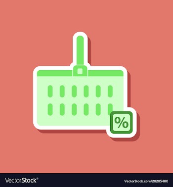 Fashion patch sale sticker supermarket basket vector image