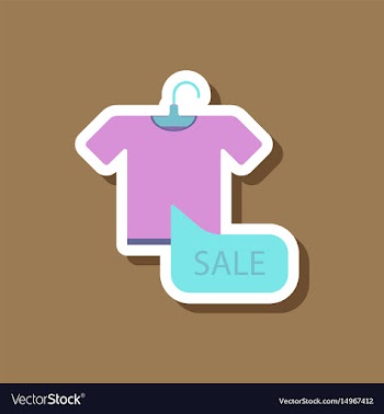 Fashion patch sale sticker t-shirt vector image