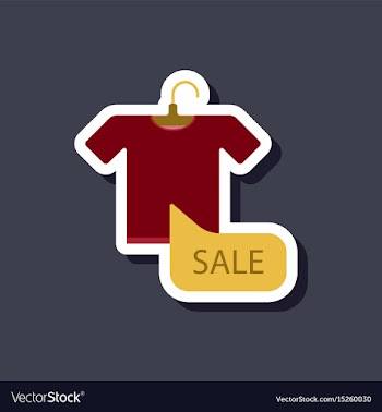 Fashion patch sale sticker t-shirt vector image