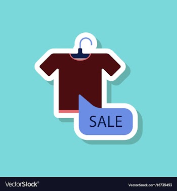 Fashion patch sale sticker t-shirt vector image