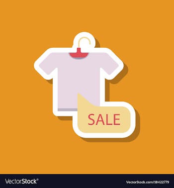 Fashion patch sale sticker t-shirt vector image