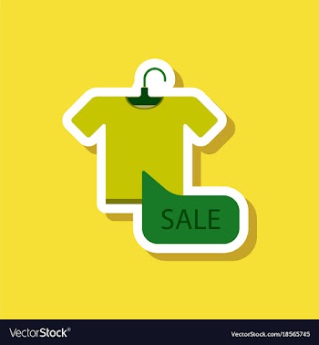 Fashion patch sale sticker t-shirt vector image