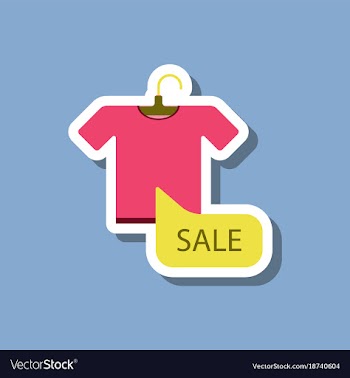 Fashion patch sale sticker t-shirt vector image