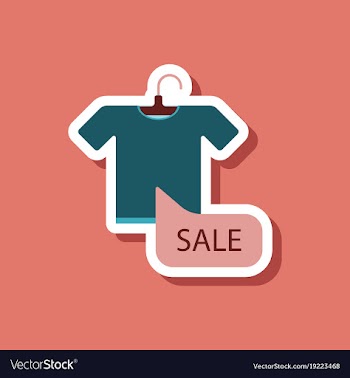 Fashion patch sale sticker t-shirt vector image