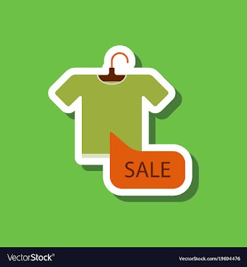 Fashion patch sale sticker t-shirt vector image