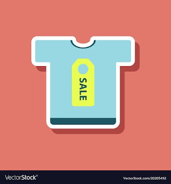 Fashion patch sale sticker t-shirt vector image