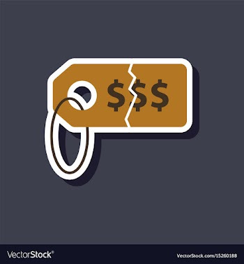 Fashion patch sale sticker tag money vector image