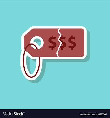 Fashion patch sale sticker tag money vector image