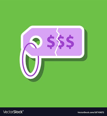 Fashion patch sale sticker tag money vector image