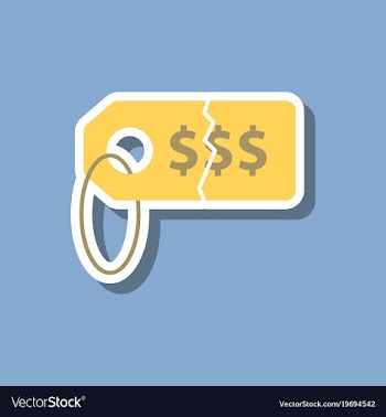 Fashion patch sale sticker tag money vector image