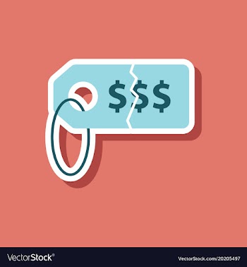 Fashion patch sale sticker tag money vector image