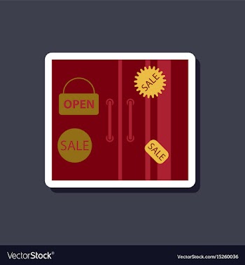 Fashion patch sale sticker wardrobe black friday vector image
