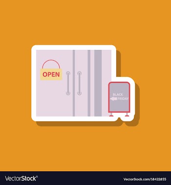 Fashion patch sale sticker wardrobe black friday vector image