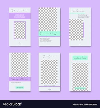Fashion post template social media banners vector image