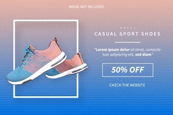 Fashion sale banner template Free Vector