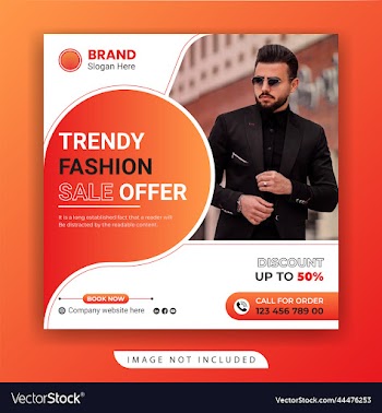 fashion sale offer social media post web banner