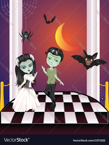 Fashion Zombie Girl on Balcony2 vector image