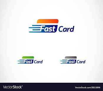 Fast card payment technology logo sign symbol icon vector image