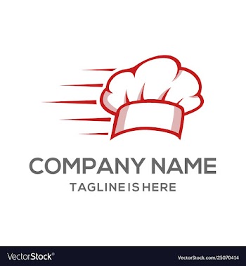 Fast chef hat chef logo vector image