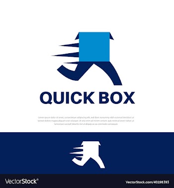 fast delivery logo template design with a running