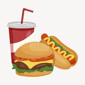 Fast food clipart, cute cartoon | Free PSD Illustration - rawpixel
