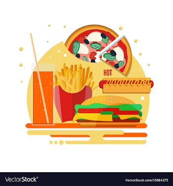 Fast food concept vector image
