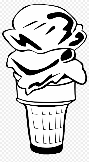 Fast Food, Desserts, Ice Cream Cone, Double - Ice Cream Cone Clip Art