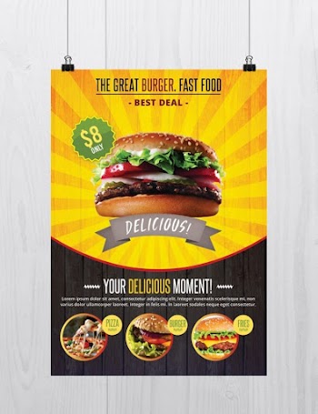 Fast Food – Download Free PSD Flyer Template