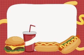Fast food frame collage element, | Free PSD - rawpixel