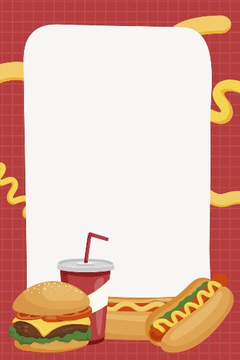 Fast food frame collage element, | Free PSD - rawpixel