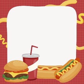 Fast food frame collage element, | Free Vector - rawpixel