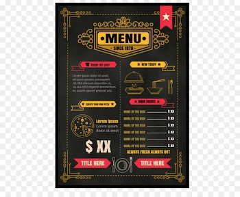 Fast food Hamburger Menu Restaurant - Vector fast-food restaurant menu 