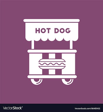 Fast food hot dog cart and street hot dog cart vector image