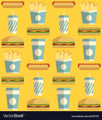 Fast food icon pattern vector image